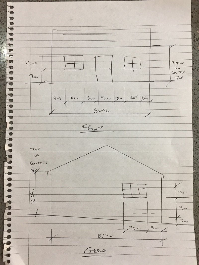 Example House Survey Elevations